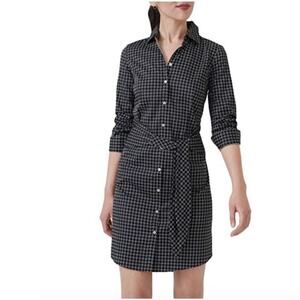 Untuckit Stretch Cotton Mikael Shirt Dress Waist Tie Size 16